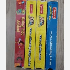 Lot 4 VHS* FISHER PRICE LITTLE PEOPLE * DORA THE EXPLORER Children's education